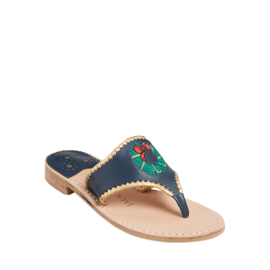 Embroidered Wreath Sandal - Jack Rogers USA - Click Image to Close