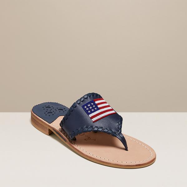 Beaded Flag Sandal - Jack Rogers USA