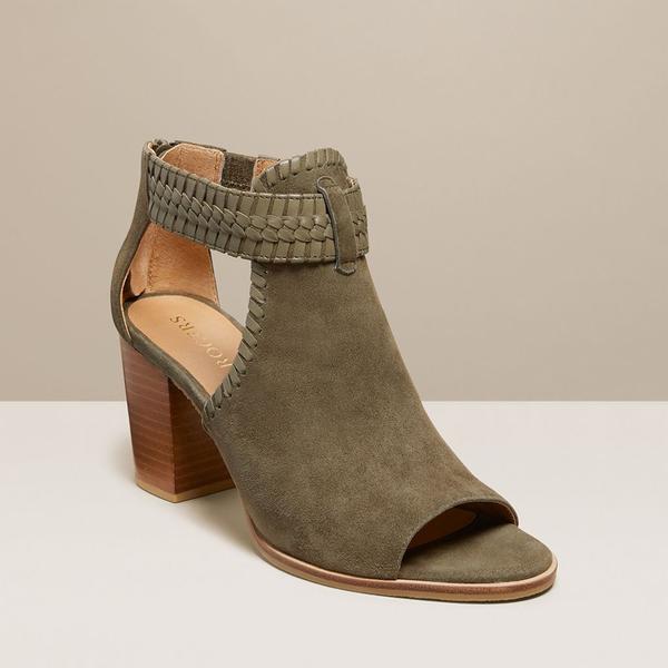 Tinsley Suede Open Toe Bootie - Jack Rogers USA - Click Image to Close