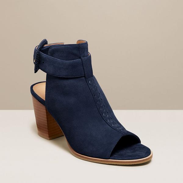 Izzie Suede Open Toe Bootie - Jack Rogers USA - Click Image to Close