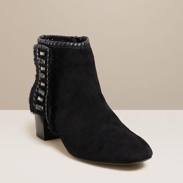 Beatrix Jeweled Suede Bootie - Jack Rogers USA - Click Image to Close