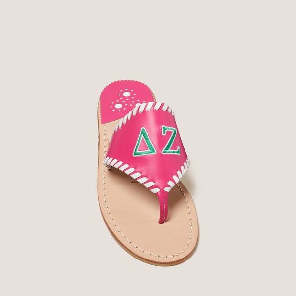 Delta Zeta Embroidered Sandal - Jack Rogers USA