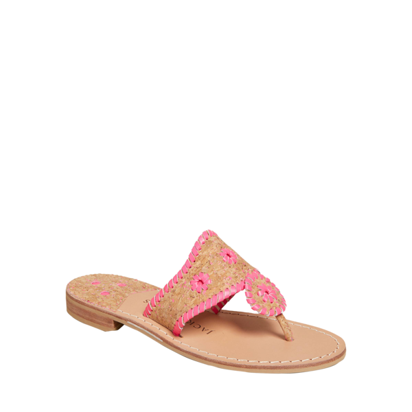 Jacks Flat Sandal Neon Cork - Jack Rogers USA