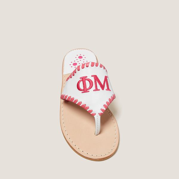 Phi Mu Embroidered Sandal - Jack Rogers USA