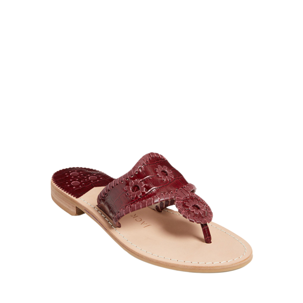 Jacks Croc Embossed Flat Sandal - Jack Rogers USA