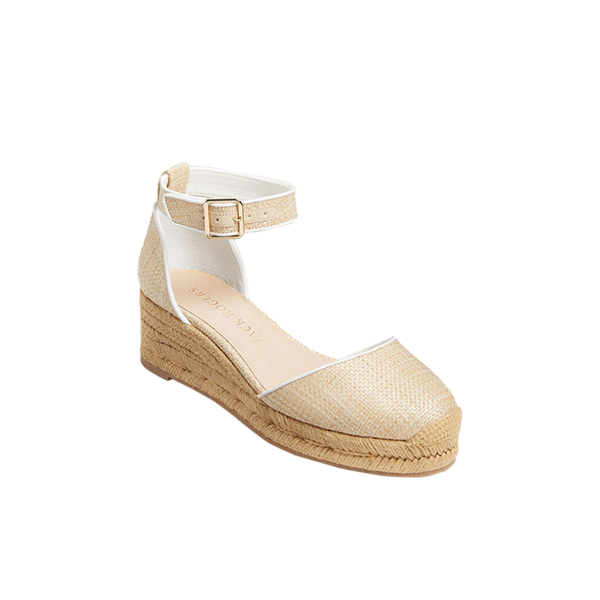 Palmer Rattan Closed Toe Mid Wedge - Jack Rogers USA