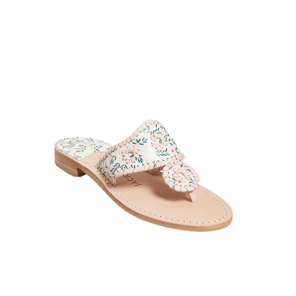 Daisy Print Jacks Flat Sandal - Jack Rogers USA - Click Image to Close