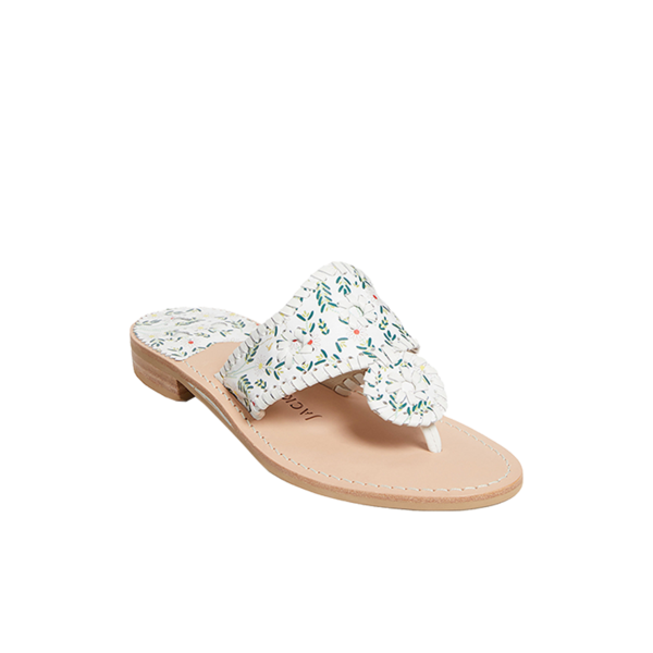 Daisy Print Jacks Flat Sandal - Jack Rogers USA