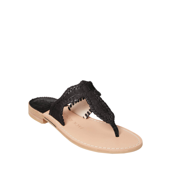 Jackie Croc Flat Sandal - Jack Rogers USA - Click Image to Close