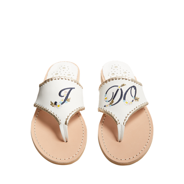 "I DO" Embroidered Sandal - Jack Rogers USA - Click Image to Close