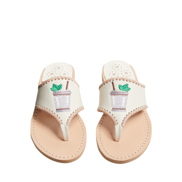 Embroidered Mint Julep Sandal - Jack Rogers USA - Click Image to Close