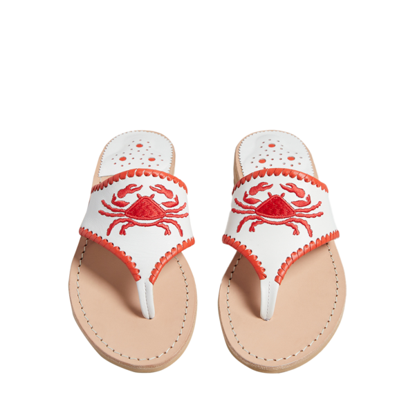 Embroidered Crab Sandal - Jack Rogers USA - Click Image to Close