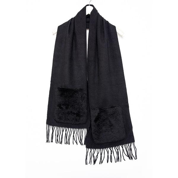 Pologeorgis Wool Scarf with Shearling Pockets - Jack Rogers USA